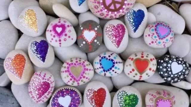 Newest elegant rock stone pebble painting ideas