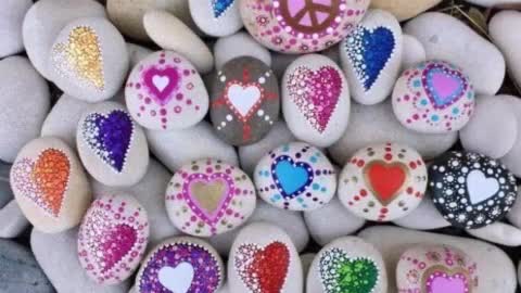 Newest elegant rock stone pebble painting ideas