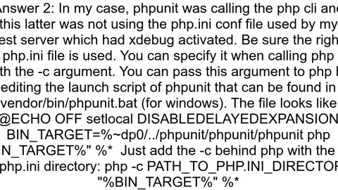 Debugging PHPUnit tests in VS Code