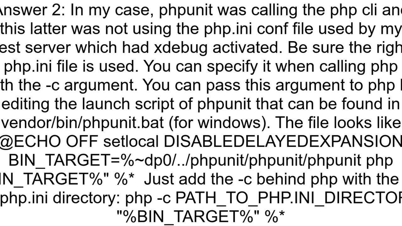 Debugging PHPUnit tests in VS Code