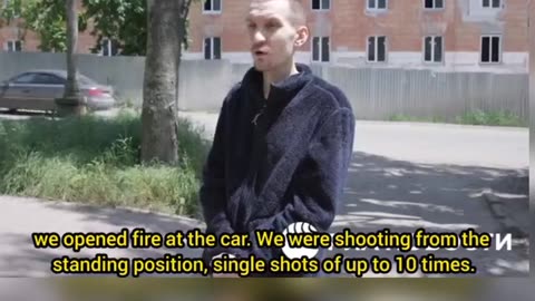 A captured militant of Azov, confessed to shooting a car with civilians