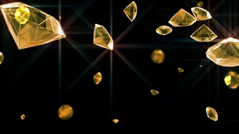 Golden diamonds folling from the sky