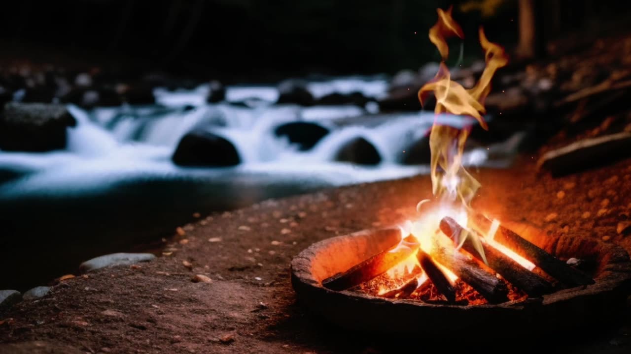 🔥 Relaxing Fireplace with Burning Logs and Crackling Fire Sounds for Stress Relief 4K