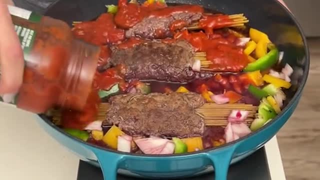The beef wrapped spaghetti that’s breaking the internet