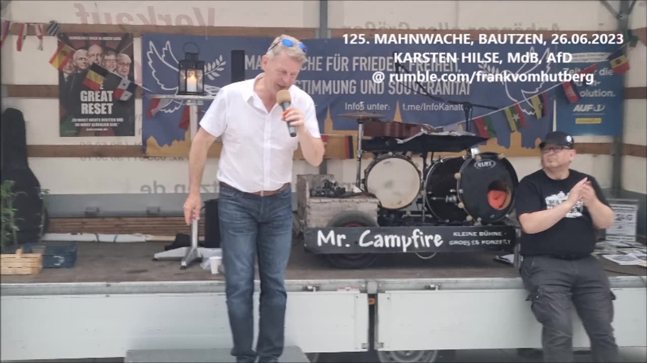 KARSTEN HILSE, MdB, AfD - BAUTZEN, 26 06 2023, Kornmarkt, 125. MAHNWACHE - offenes Bürgermikrofon 🕊