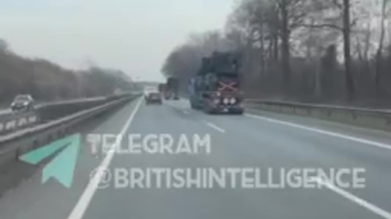 Missile Launchers Moving Through Poland