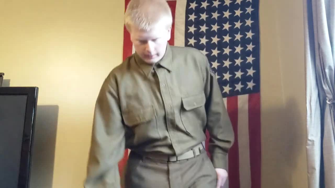 WWII US army enlisted overseas dress uniform.