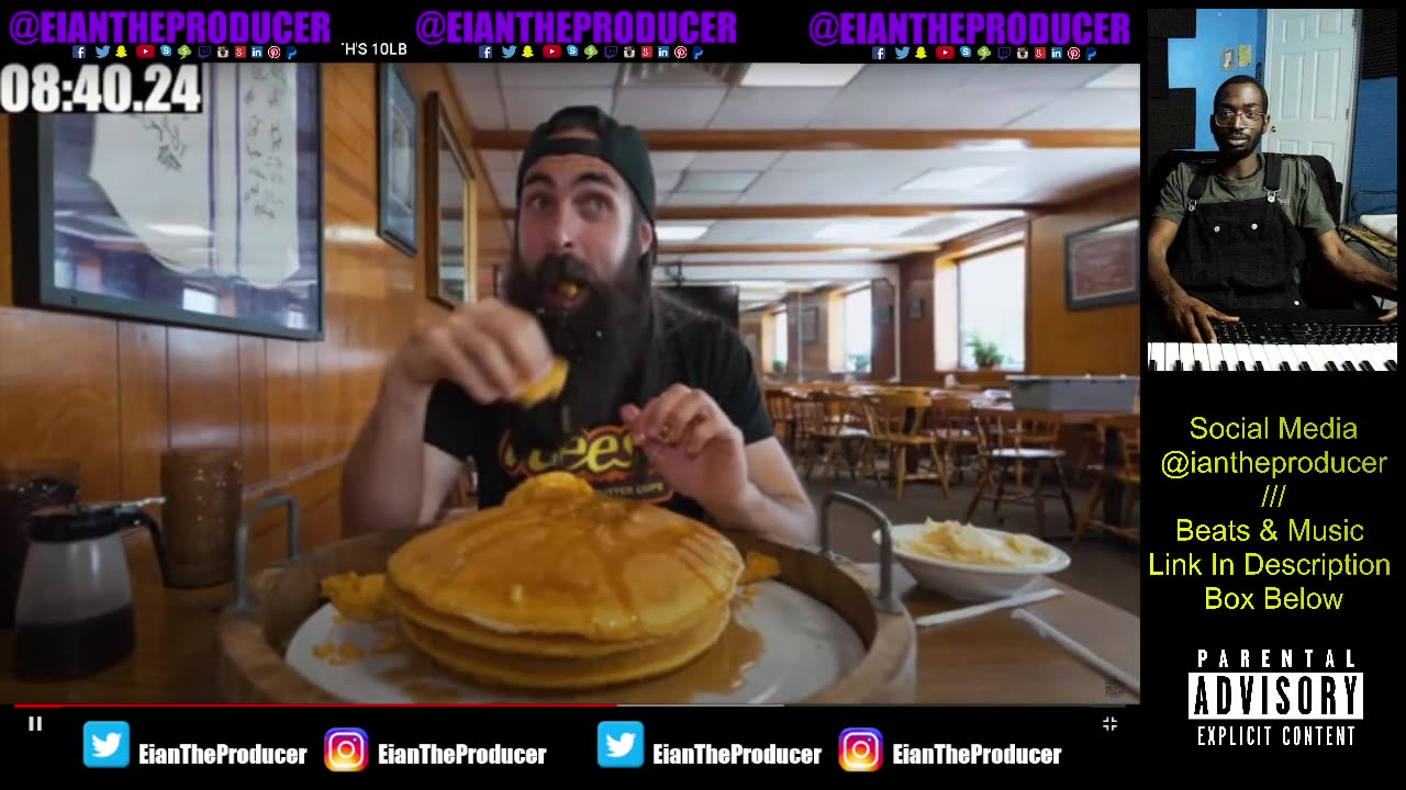 BEATEN ONLY 3 TIMES IN 14 YEARS! OL' SOUTH'S 10LB PANCAKE CHALLENGE BeardMeatsFood reaction