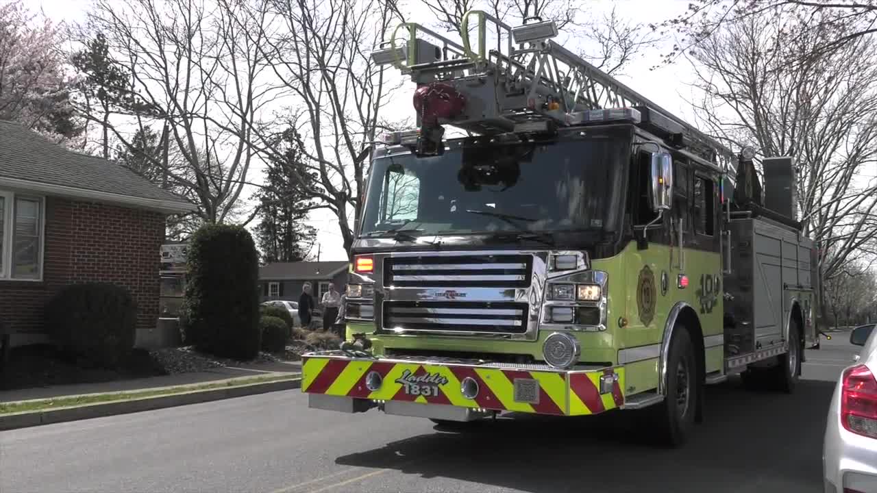 FIRE TRUCKS ARRIVE TO REPORT OF FIRE in Pennsylvania