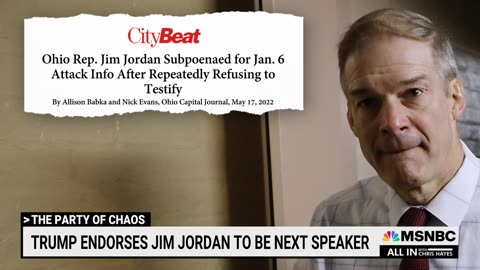 Trump endorses coup supporter Jim Jordan for House speaker-