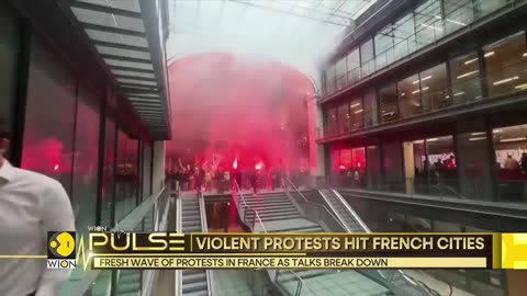 Protest in france over pension reforms