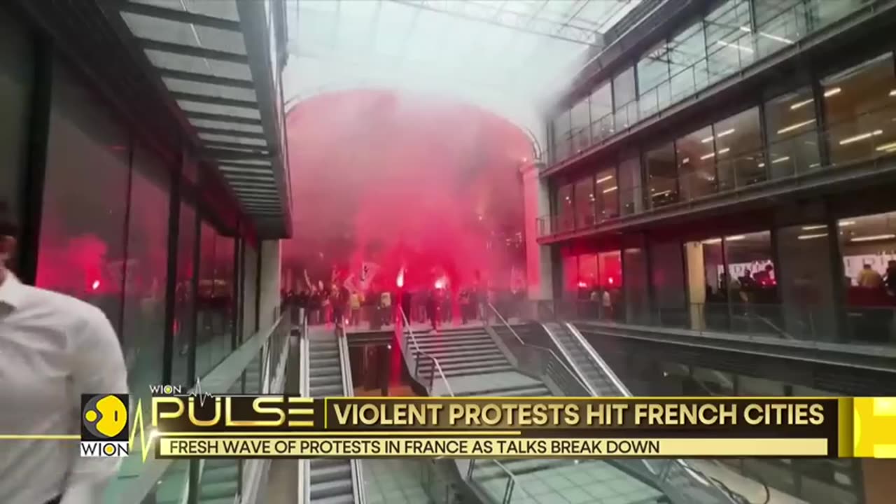 Protest in france over pension reforms