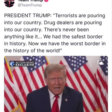 Terrorists are pouring into our country