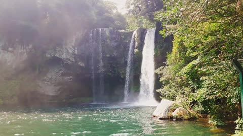 a beautiful waterfall