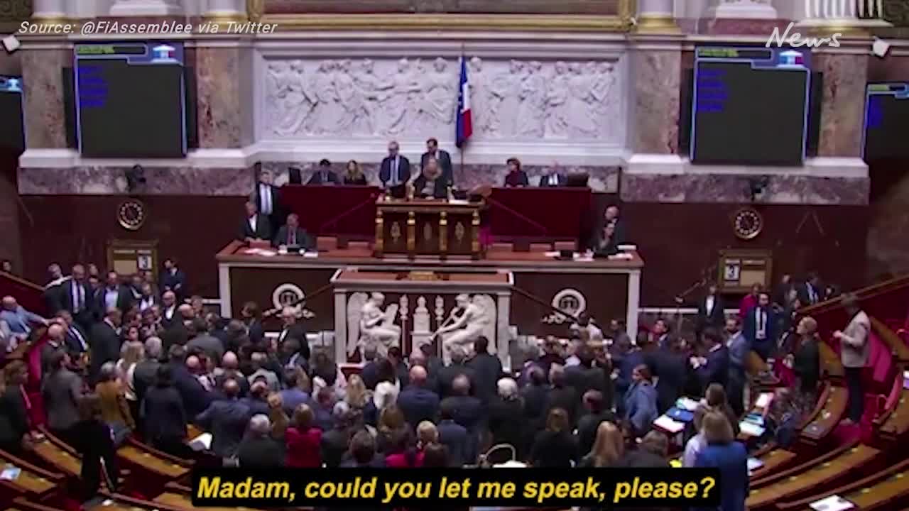 ‘Go back to Africa!' French Parliament plunged into chaos.