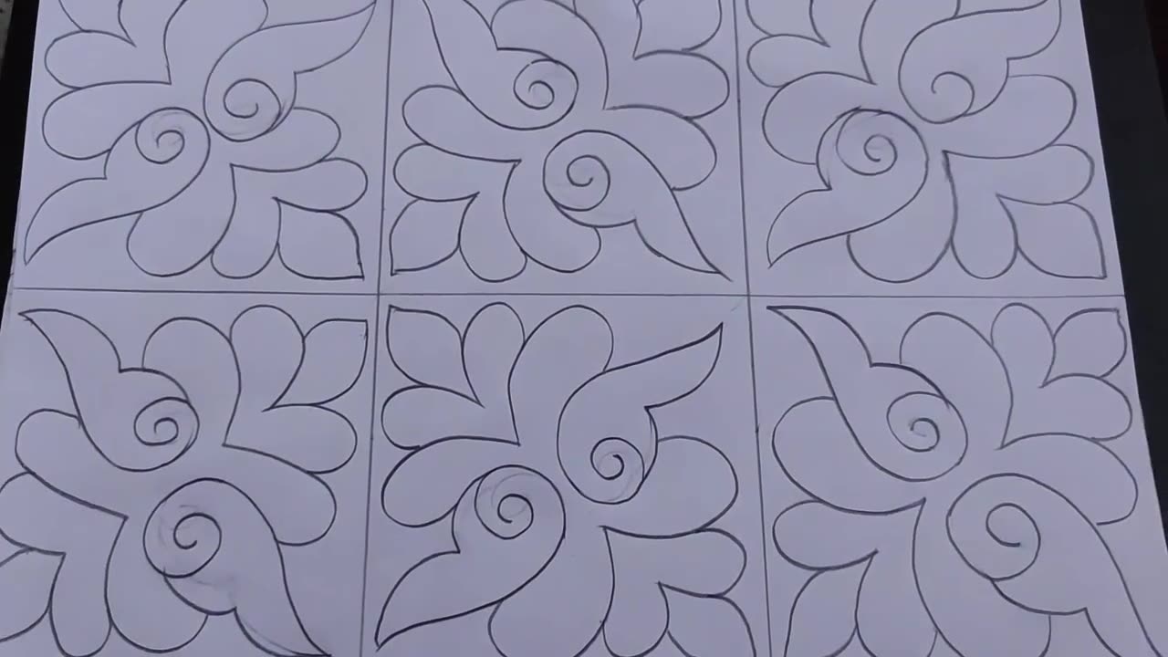 Hand embroidery nakshi kantha design drawing tutorial,নকশীকাঁথা নকশা,Nokshi katha art