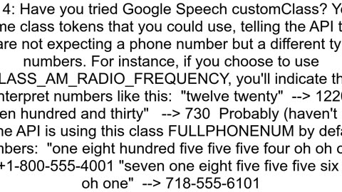 Googlespeechapi transcribing spoken numbers incorrectly