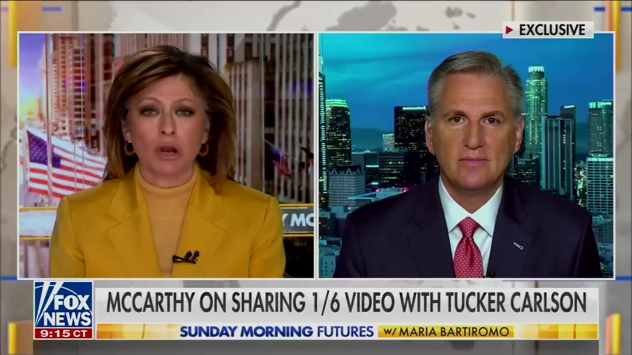 Maria Bartiromo asks Kevin McCarthy about Tucker Carlson's January 6th presentation