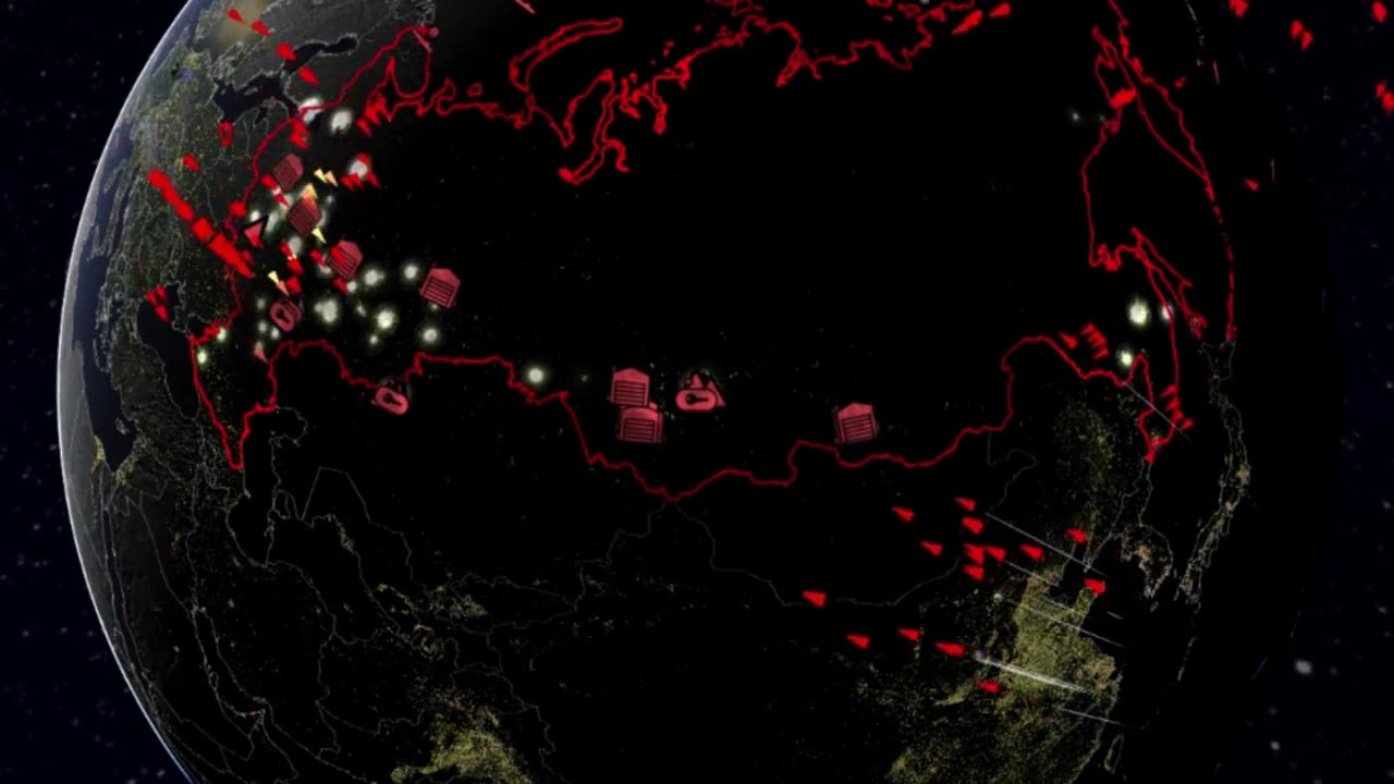 Russia and America nuclear war simulation