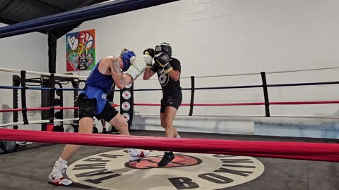 Nick Curley sparring with Marcus, 4/13/2024