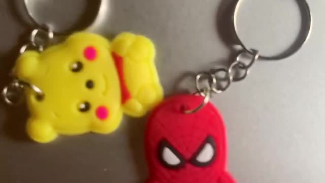 Key Pendant - small bowl bear and spider man