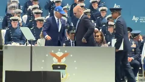 Biden falls at Air Force Academy graduation ceremony