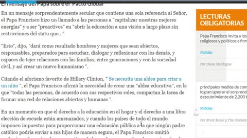 Papa llama a Nuevo Pacto por la Educación Global