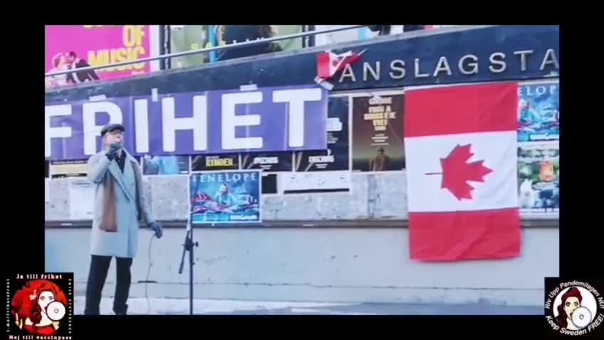 Mikael Cromsjö på Sergels Torg 20 februari 2022