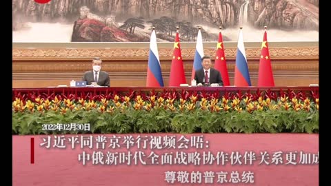 Russian President Vladimir Putin meets President Xi Jinping online