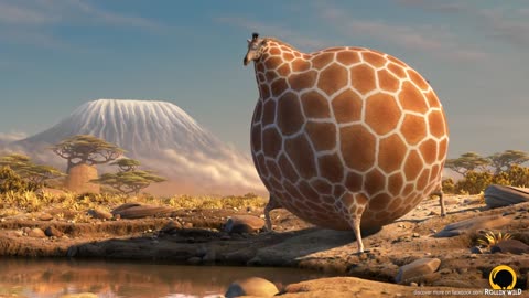 ROLLIN' WILD - 'Giraffe ' - what if animals were round_