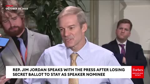 Jim Jordan Speaks to Reporters after GOP Lawmakers Stab Him in the Back with Secret Vote