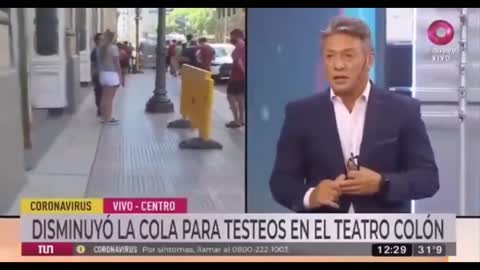 Fully Vaccinated Argentinian Reporter Carlos Ferrara Collapses On-Air (2022)