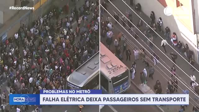 Metrô de SP tem falha elétrica e deixa um milhão de passageiros sem transporte