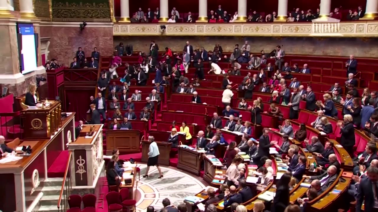 Opposition MPs walk out as French PM addresses parliament