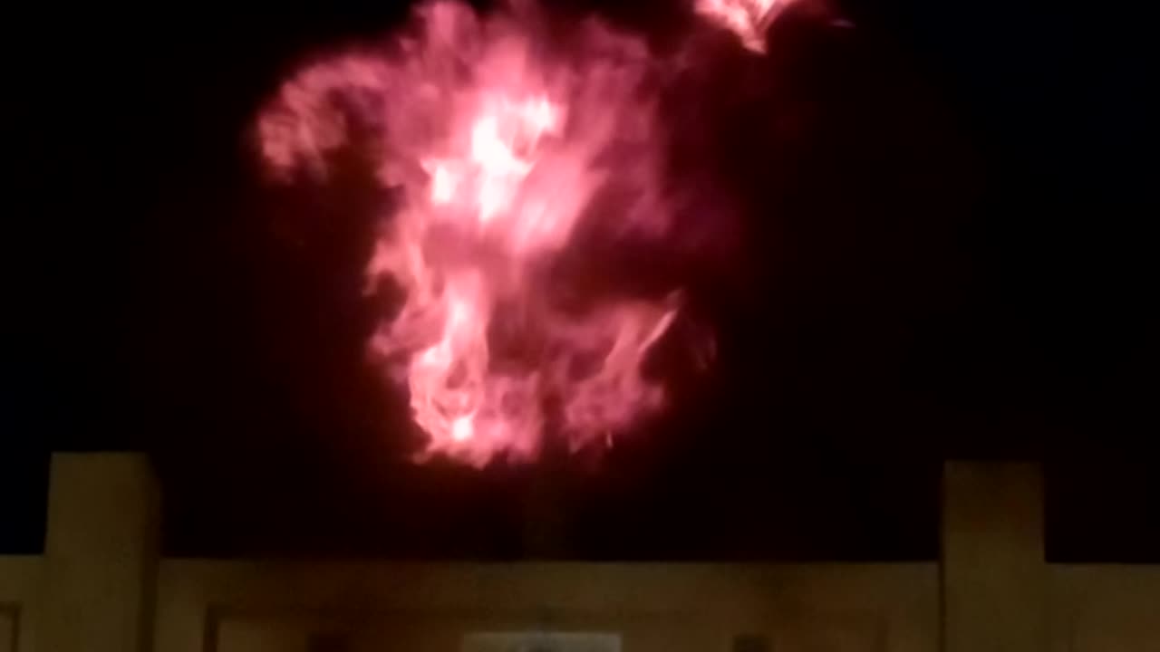 Amazing dance with fire