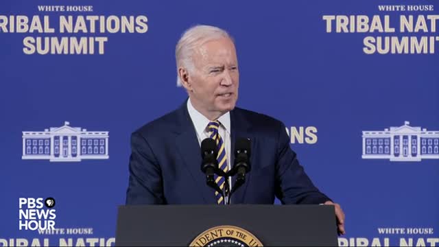 Biden addresses White House Tribal Nations Summit in Washington