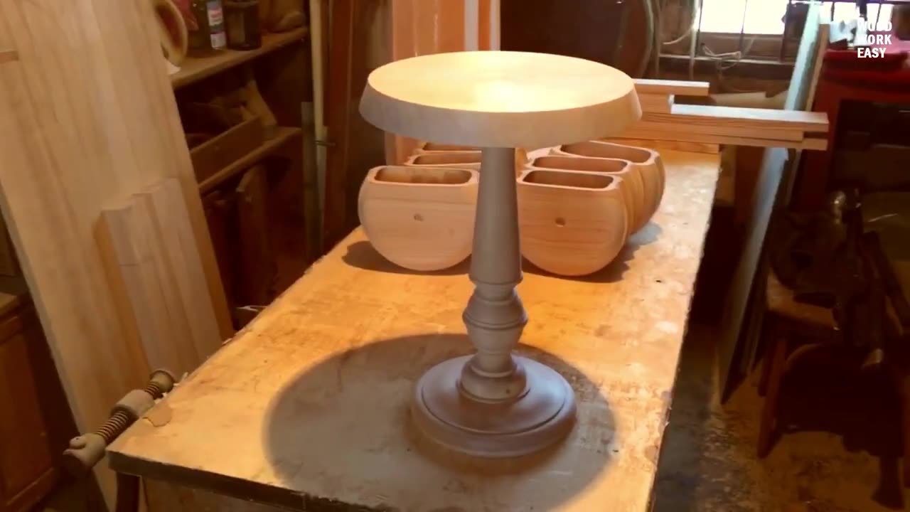 Must-See DIY Transformation: Woodturning a Table from Wood