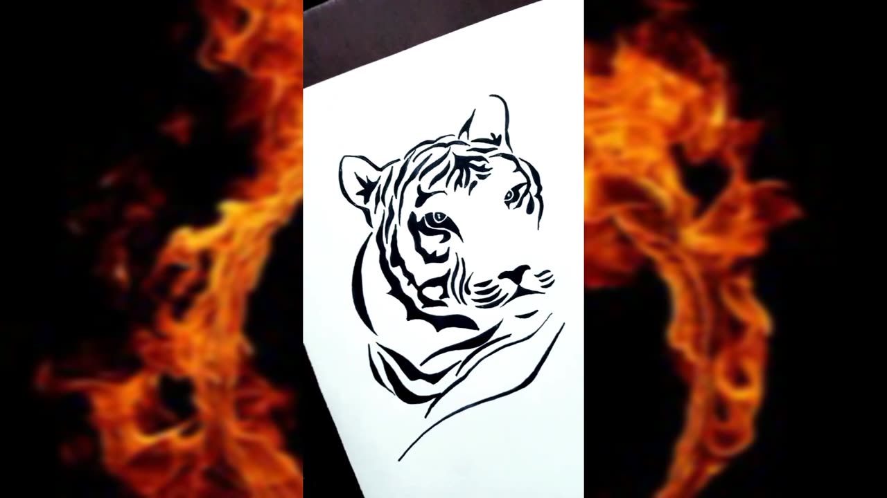 How draw Tiger sketch