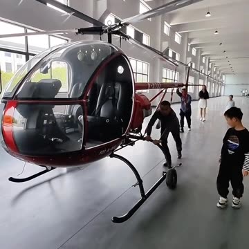 Helicopter ready for flight zero meter