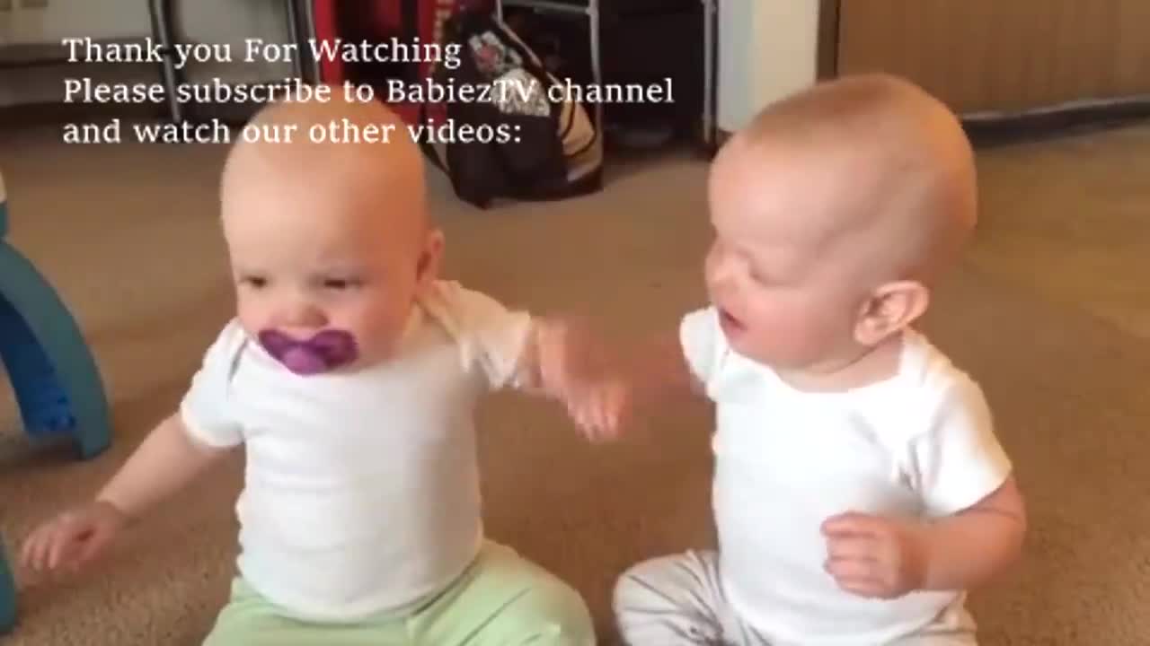 Funniest TWIN Baby Girls Fighting Over Pacifier