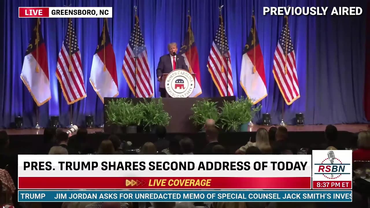 President Donald J Trump Speaks at NC GOP Convention. 6/10/23