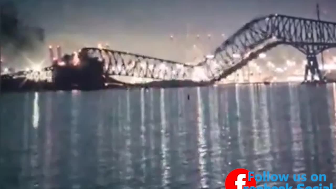 Baltimore, MD_ Key Bridge Collapses After Hit By Container Ship, Many Believed To Be In Water