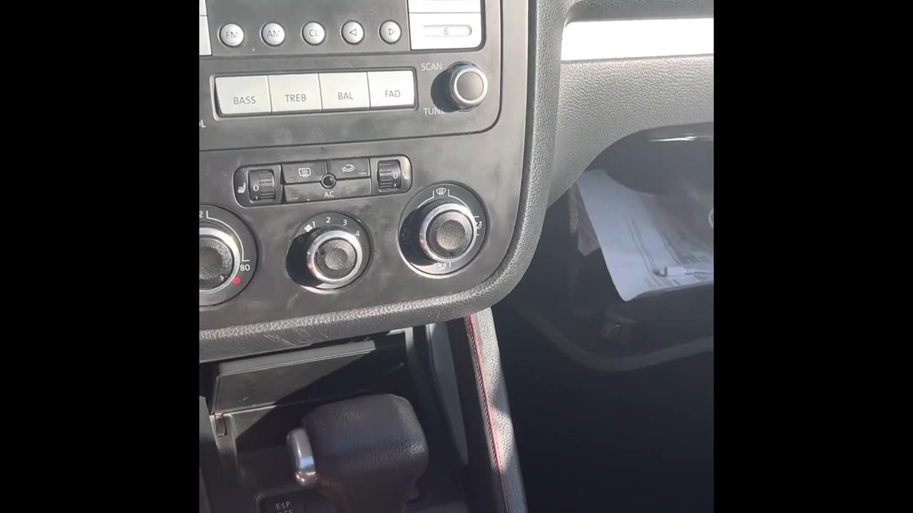 Hidden aux location in Volkswagen jetta