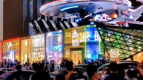 Outdoor naked eye 3D—UFO