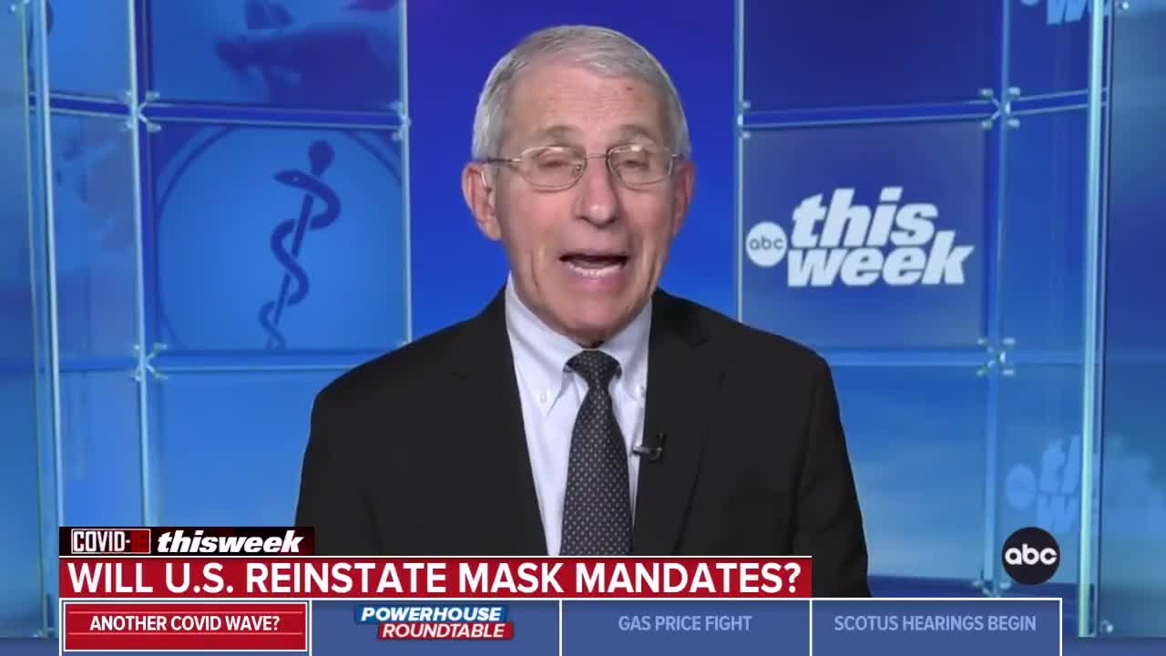 Fauci's return in front of the camera is just as you expected.
