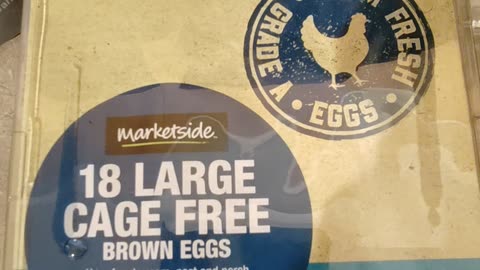 Eating Marketside 18 Large Cage Free Brown Eggs, Dbn, MI, 3/16/24