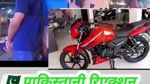Indian bike Pakistan reaction Apache TVs