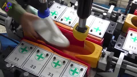 Old Shoe Factory in Korea. German Army Sneakers Making Process