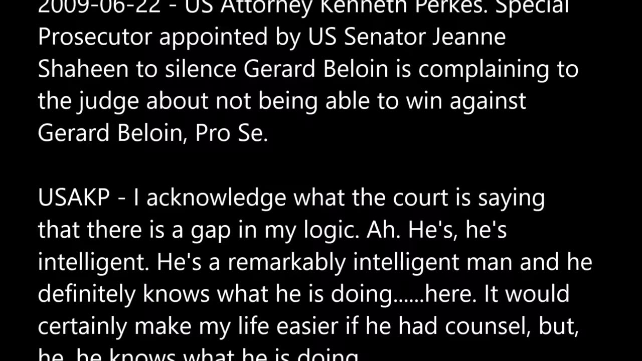 2009-06-22 - US ATT PERKES LOOSING TO PRO SE ATT A REMARKABLY INTELLIGENT MAN