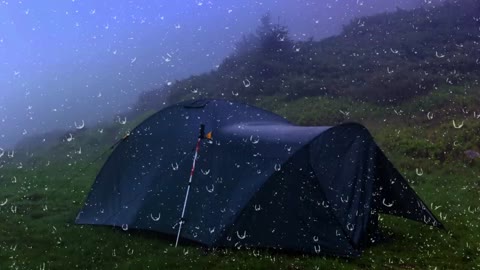 Som de Chuva e Trovoadas na Barraca para Dormir, Mente Relaxante, Sono Profundo, ASMR